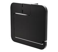 Amig - Porte-Papier Toilette avec Couvercle Mod. Oma-6 | Support de Rouleau WC avec vis incluses | 134 x 118 x 30 mm | Zamak | Noir Mat