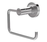 Amig - Porte-Papier Toilette Mod. Gorliz-4 | Support de Rouleau WC avec vis incluses | 125 x 63 x 97 mm | Acier Inoxydable et Zamak | Argenté | Finition chromée Brillante