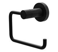 Amig - Porte-Papier Toilette Mod. Gorliz-4 | Support de Rouleau WC avec vis incluses | 125 x 63 x 97 mm | Acier Inoxydable et Zamak | Noir Mat