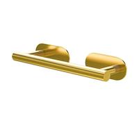 Amig - Porte-Serviettes adhésif de Salle de Bain Mod. EA-1 | Support Mural pour Serviettes sans vis | 230 x Ø19 x 70 x 45 mm | Acier Inoxydable | Or Mat