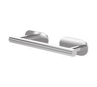 Amig - Porte-Serviettes adhésif de Salle de Bain Mod. EA-1 | Support Mural pour Serviettes sans vis | 230 x Ø19 x 70 x 45 mm | Acier Inoxydable | Argent Mat