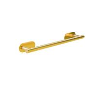 Amig - Porte-Serviettes adhésif de Salle de Bain Mod. EA-1 | Support Mural pour Serviettes sans vis | 400 x Ø19 x 70 x 45 mm | Acier Inoxydable | Or Mat