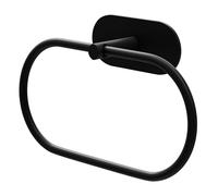 Amig - Porte-Serviettes adhésif de Salle de Bain Mod. EA-2 | Support Mural pour Serviettes sans vis | 205 x 125 mm | Acier Inoxydable | Noir Mat
