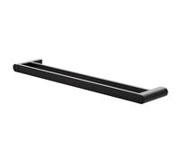 Amig - Porte-Serviettes Double Barre Mod. Oma-1 | Support Mural pour Serviettes avec vis incluses | 640 x 125 x 30 mm | Zamak | Noir Mat