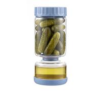 Amig - Pot en Verre pour Marinades - 1,2L - Couvercle Hermétique - Pour Olives et Conserves - Séparateur Interne avec Drainage - Design Pratique et Fonctionnel - Mod. 1