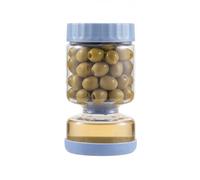 Amig - Pot en Verre pour Marinades - 900ml - Couvercle Hermétique - Pour Olives et Conserves - Séparateur Interne avec Drainage - Design Pratique et Fonctionnel - Mod. 1