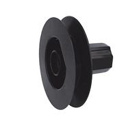 Amig - Poulie à disque en nylon noir pour roulement d’axe de volets roulants - Pour courroies de 18 mm, tubes de 42 mm et châssis en aluminium - Diamètre Ø140 mm