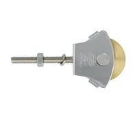 Amig - Poulie avec galet en laiton de 39 mm modèle 23 - M6 x 50 mm - Pour étendoirs à linge - Acier inoxydable 18/8 - Avec vis de fixation et sans guides.