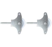 Amig - Poulie en Acier zingué avec Galet en Plastique pour étendoirs à Linge ø 39 mm, Vis, Tire-Fond de Fixation et Guides Inclus, 40 mm (Lot de 2)