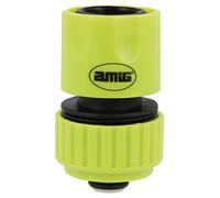 Amig - Raccord De Tuyau À Connexion Rapide | 3/4" | Avec Système De Couplage À Déclic Rapide | Fonction D'Arrêt De Sécurité | Plastique Abs | Vert Pistache