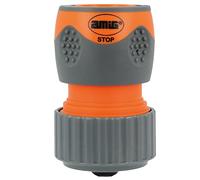 Amig - Raccord Rapide Pour Tuyau 3/4" | Avec Système D'Embout À Verrouillage Rapide | Fonction D'Arrêt De Sécurité | Plastique Abs Et Caoutchouc | Orange Et Gris