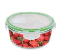 Amig - Récipient alimentaire hermétique - Récipient en verre pour conservation alimentaire - Hermétique; Anti-odeurs; Facile à nettoyer; Compatible micro-ondes - 840 ml - Verre - Transparent