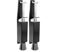 Amig - Retenue de pied en caoutchouc pour fixer et maintenir les portes ouvertes - Dimensions : 165 x 30 mm - Tour : 28 mm - Butée verticale Zamak - Noir - Anti supports (Lot de 2)