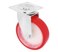 AMIG - Roulette à platine 2540 - Ø80 mm - Polyuréthane - Rouge