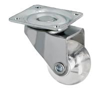 AMIG - Roulette à platine 2571 - Ø30 mm - Polyuréthane - Transparent
