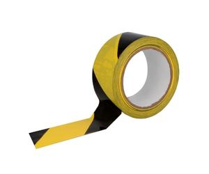 Amig - Ruban Adhésif de Balisage - Pour Signalisation et Avertissement de Danger - Résistant à l'Eau et Flexible - PVC - 50 mm x 30 m - Ruban Jaune et Noir