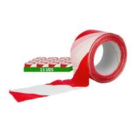 Amig - Ruban de Balisage - Pack de 24 Rouleaux - Non Adhésif - Polyéthylène Basse Densité (LDPE) - 70 mm x 24 x 200 m - Ruban Jaune et Noir