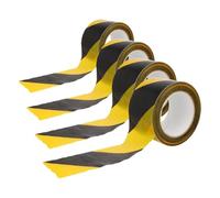 Amig Ruban de marquage de zone jaune et noir - 70 mm x 200 m, ruban de marquage d'avertissement pour délimiter les espaces et les avertissements (Lot de 4)
