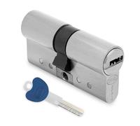 Amig - Serrure à cylindre de sécurité - Offre une protection anti - Mesure : 90 mm (40-50) - Fabriqué en laiton - Matériau résistant et durable - Chromé mat - perçage et anti-bumping