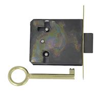 Amig - Serrure à Encastrer pour Meuble | Entrée de 30 mm | Inclut orge | Système de Fermeture pour Tables, Armoires et Petits Meubles | Laiton Doré Mat
