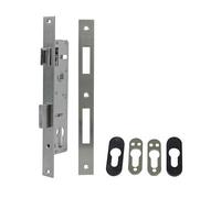 Amig - Serrure à mortaise pour menuiserie métallique - 32 mm - Pour cylindre Europrofilé à came de 15 mm - Poignée réversible - Acier inoxydable - Cylindre et clés non inclus