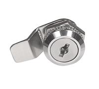 Amig - Serrure boîte à lettres | Sécurité courrier | Facile à installer | Domicile & bureau | Argent Métallique, Ø18x16x38 mm, Acier nickelé, charnière ancienne, serrure menuiserie