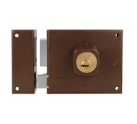Amig Serrure en applique acier - Marron