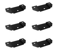 Amig - Set de 6 Supports pour Pieds de Table | Ensemble de 6 Accessoires pour Mod. 2410 | Matériau : Acier | Dimensions : 92 x 40 x 7 mm | Finition en Noir Mat | Pied de Table Industriel