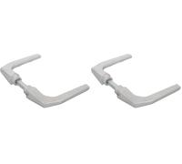 Amig - Set de Poignées de porte d'intérieur | Pognée Modèle 2114 | 104 x 56 mm | Élégant et Simple | Taille du carré 8 mm | Poignée Ergonomique | Aluminium Argenté (Lot de 2)