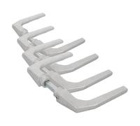 Amig - Set de Poignées de porte d'intérieur | Pognée Modèle 2114 | 104 x 56 mm | Élégant et Simple | Taille du carré 8 mm | Poignée Ergonomique | Aluminium Argenté (Lot de 4)