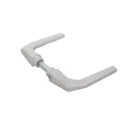 Amig - Set de Poignées sans rosace en aluminium finition argentée mate - 104 x 56 mm - Mod. 2114 - Carré de 8 mm - Pour portes de 35 à 60 mm