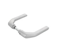 Amig - Set de Poignées sans rosace en aluminium finition argentée mate - 130 x 61 mm - Mod. 2113 - Carré de 8 mm - Pour portes de 35 à 65 mm
