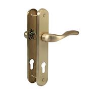 Amig - Set de poignées sur plaque - Poignées de porte pour intérieur et extérieur - Design élégant et prise en main confortable - Entraxe 70 mm - Acier et zamak - Finition chromée
