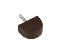 Amig - Support | En forme de croissant | Ø 14 x 22 mm | 8 unités | Idéal pour le maintien des étagères d'armoire, de vitrines ou d'étagères | Fixation facile par vis | Plastique marron
