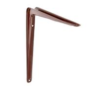 Amig - Support pour Étagère Murale - Équerre en Acier - 300x250 mm - Couleur Marron - Résistant jusqu’à 40 Kg - Angle pour Étagères - Support pour Tablettes - Facile à Installer (Lot de 6)