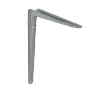 Amig - Support pour Étagère Murale - Équerre en Acier - 350x300 mm - Couleur Gris Métal - Résistant jusqu’à 40 Kg - Angle pour Étagères - Support pour Tablettes - Facile à Installer (Lot de 6)