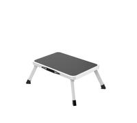 Amig Tabouret Pliable 1 Échelon Blanc 46x32x17 cm - Marche Pied | Marchepied d'appoint en acier avec surface antidérapante et design compact.