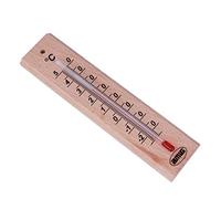 Amig - Thermomètre mural | Thermomètre analogique avec base en bois | Haute précision et lecture facile | Outils pour jardin et jardinage| Plage de mesure : -20 à +50 °C.