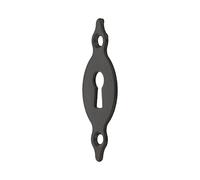 Amig - Trou de serrure | Droit et lisse | 67 × 26 × 1,5 mm | avec trou pour serrures Gorja | Idéal pour la fixation dans les tiroirs, les armoires, les coffres et les portes de meubles | Acier noir