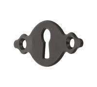 Amig - Trou de Serrure | Plaque Horizontale et Lisse | 26 × 67 × 1,5 mm | avec trou pour serrures Gorja | Idéal pour la fixation dans les tiroirs | Acier Noir