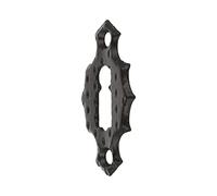 Amig - Trou De Serrure - Vertical Et Martelé | 60 x 34 mm | Avec Trou Pour Serrure À Mortaise | Idéal Pour La Fixation De Tiroirs, Armoires, Coffres Et Portes De Meubles | Acier Noir