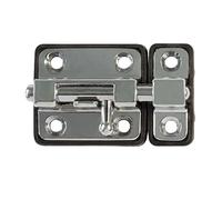 Amig - Verrou à pêne pour portes Mod.383 | 54 x 36 mm | Loquet de sécurité avec base en plastique | Pour fermeture horizontale | En acier chromé | Inclut des vis à bois