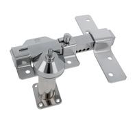 Amig Verrou de porte avec cylindre de sécurité et loquet d'ouverture | Acier | Couleur argentée | Cylindre 70 mm | Comprend 5 clés à point | 105 x 170 mm