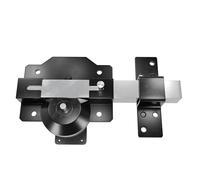 Amig - Verrou de sécurité à appliquer pour portes | Longueur du cylindre : 50 mm de long | Dimension de la plaque : 90 x 154 mm | Système antibumping | Acier | Noir | Inclus visserie