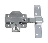 Amig - Verrou de sécurité à cylindre rond - Haute résistance à l'extraction - 5 clés incluses - 170 x 105 mm - Serrure en applique - Acier - Cylindre de 50 mm - Argent