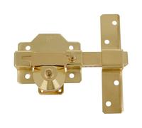 Amig - Verrou de sécurité à cylindre rond - Haute résistance à l'extraction - 5 clés incluses - 170 x Serrure en applique 105 mm - Acier - Cylindre 50 mm - Or