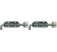 Amig - Verrou en applique à ressort pour portes | Serrure de sécurité pour votre maison | Loquet résistant pour portails | Acier zingué | Couleur : argenté | 170 x 40 mm (Lot de 2)