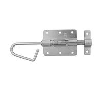 Amig - Verrou en applique pour portes | Serrure de sécurité pour votre maison | Loquet résistante pour portails | Acier zingué | Couleur : argenté | 250 x Ø12 mm