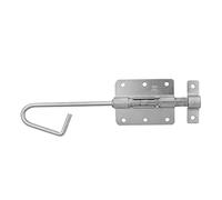 Amig - Verrou en applique pour portes | Serrure de sécurité pour votre maison | Loquet résistante pour portails | Acier zingué | Couleur : argenté | 400 x Ø12 mm
