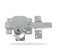 AMIG - Verrou haute sécurité 1R PLUS - 90 x 154 mm - Acier - Chromé brillant - Gauche